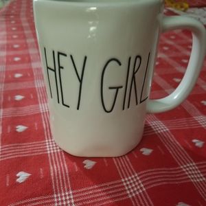Hey Girl Rae Dunn Mug white interior